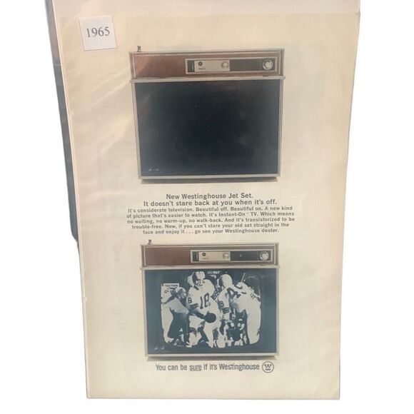 Vintage 1965 Westinghouse Jet Set Television TV Ad Advertisment - Picture 3 of 3